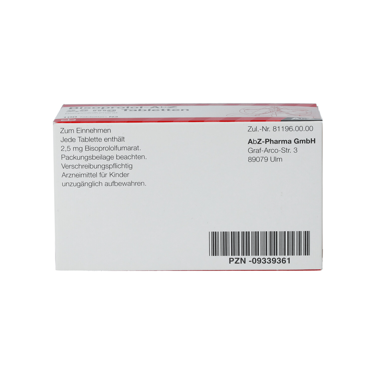 BISOPROLOL AbZ 2,5 mg Tabletten