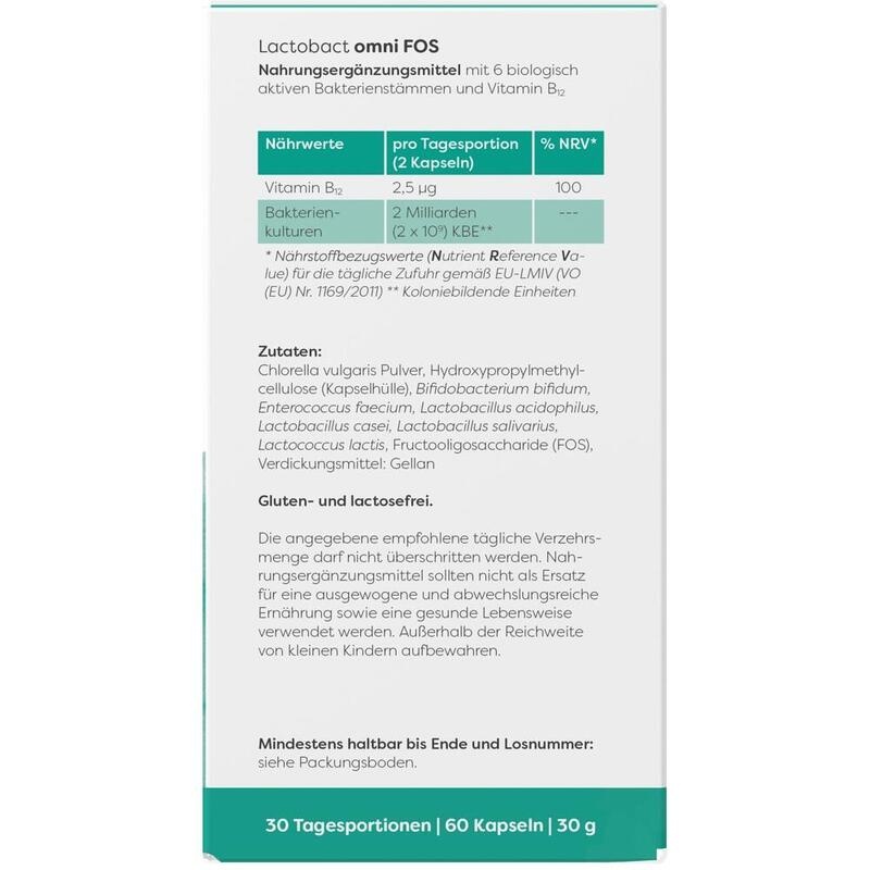 LACTOBACT omni FOS magensaftresistente Kapseln