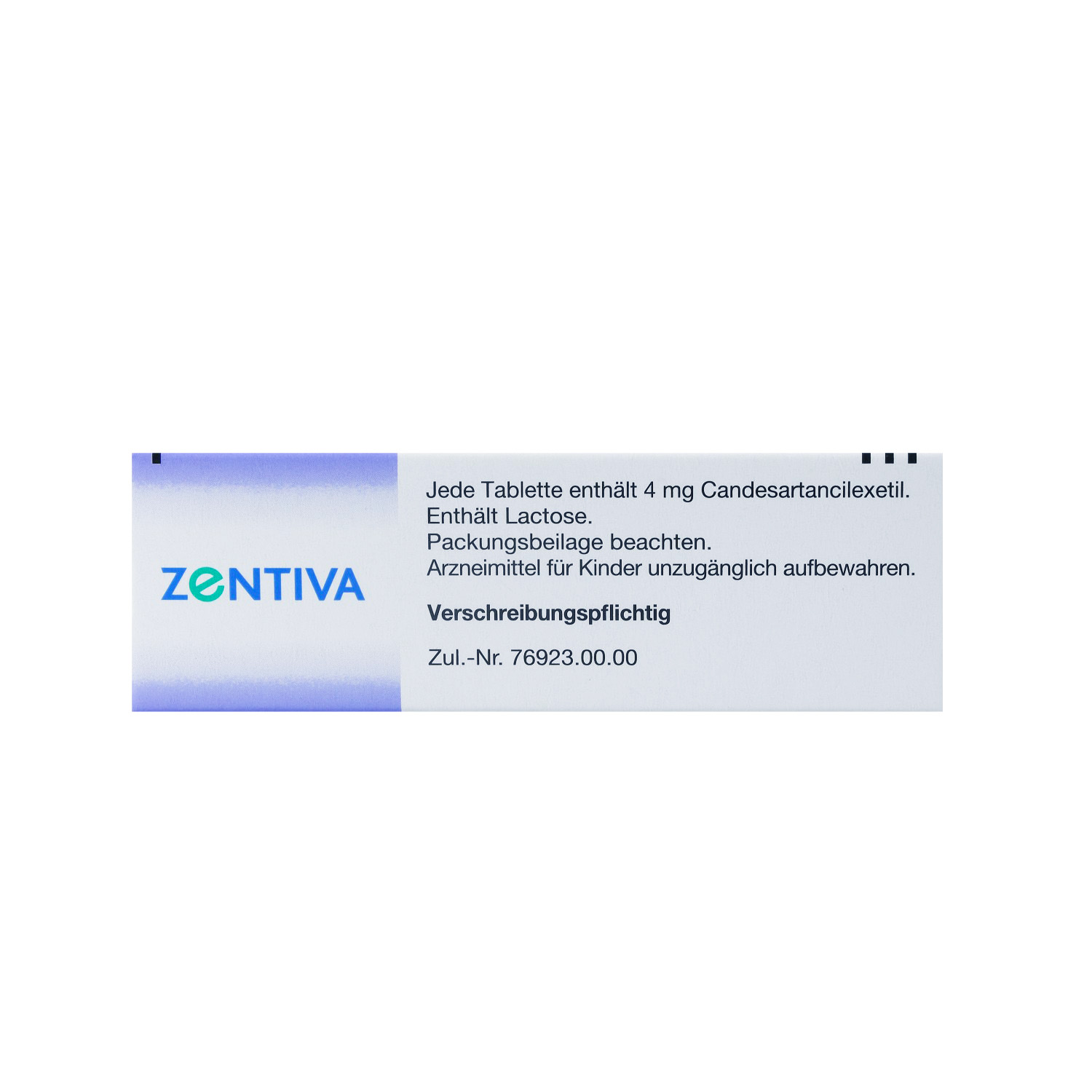 CANDESARTAN Zentiva 4 mg Tabletten