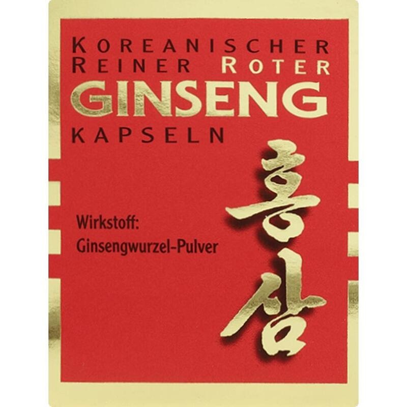 KOREANISCHER Reiner Roter Ginseng 300 mg Kapseln