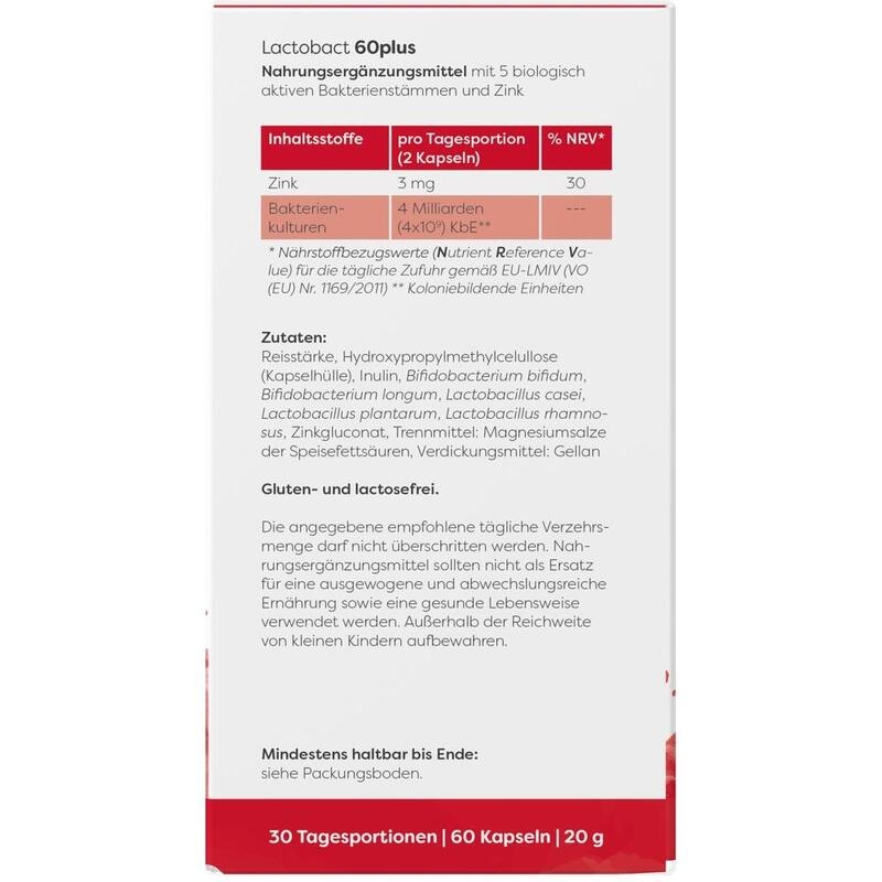 LACTOBACT 60plus magensaftresistente Kapseln
