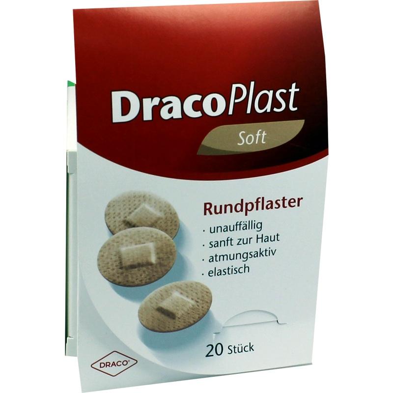 DRACOPLAST Soft Pflaster 2,2 cm rund hautf.