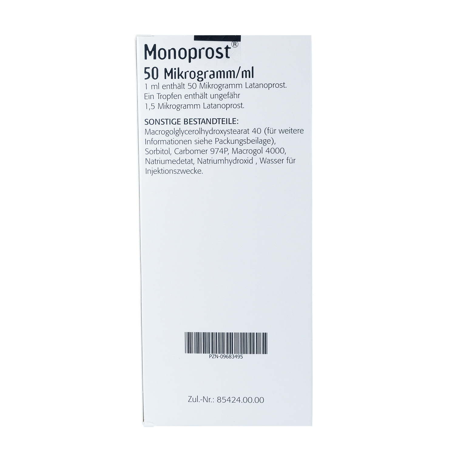 MONOPROST 50 Mikrogramm/ml Augentr.in Einzeldosen