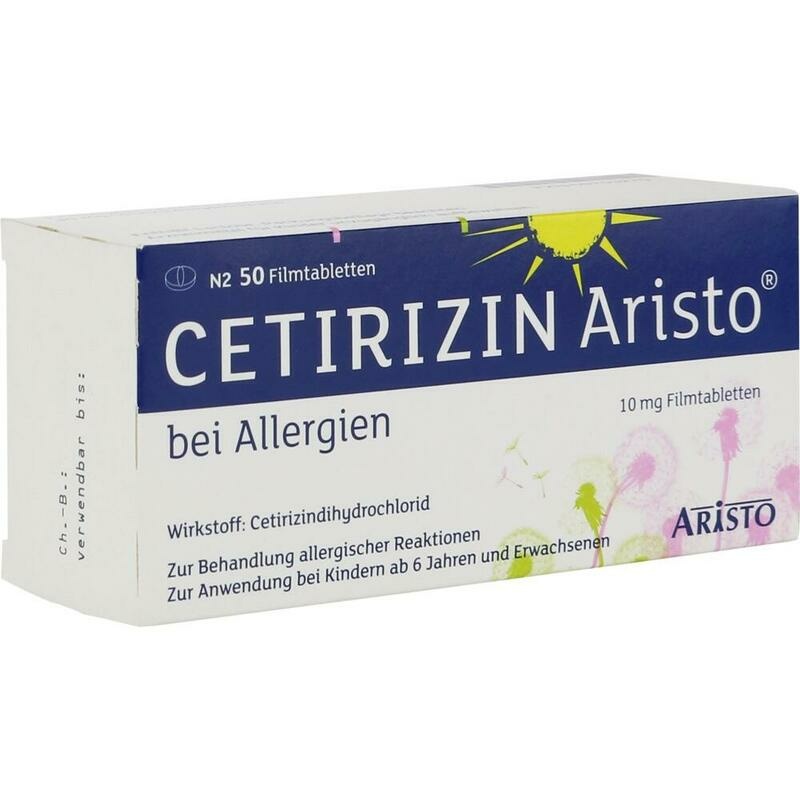 CETIRIZIN Aristo bei Allergien 10 mg Filmtabletten