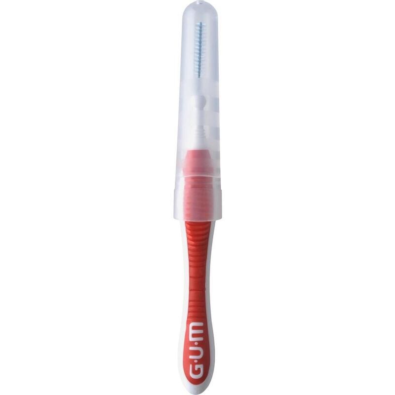 GUM TRAV-LER 0,8mm Kerze rot Interdental+6Kappen