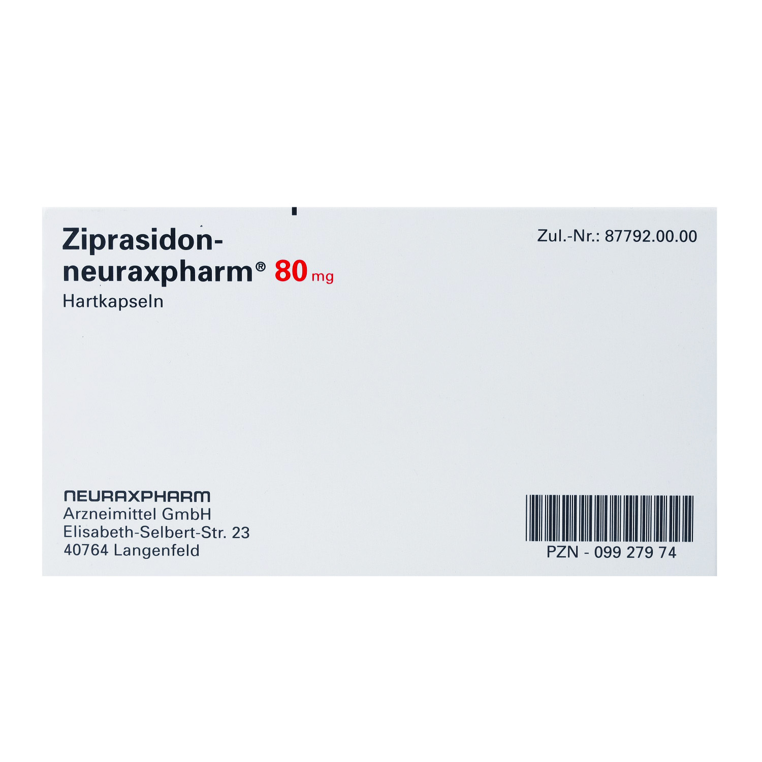 ZIPRASIDON-neuraxpharm 80 mg Hartkapseln