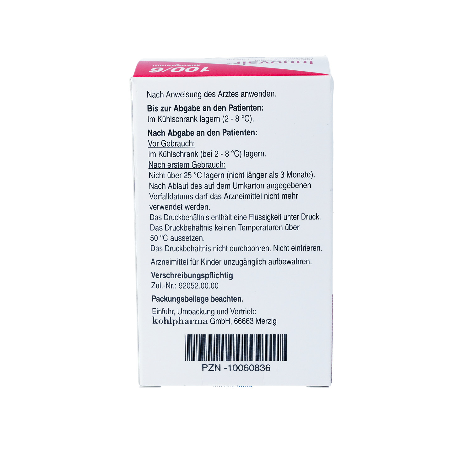 INUVAIR 100/6 μg 120 Hub Druckgasinhalat