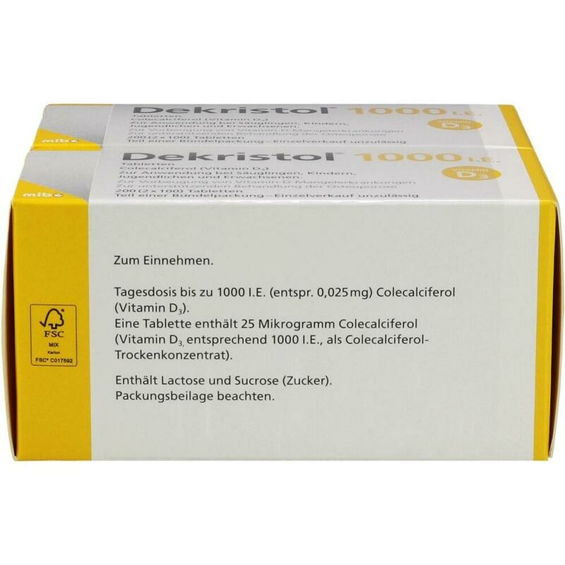 DEKRISTOL 1.000 I.E. Tabletten