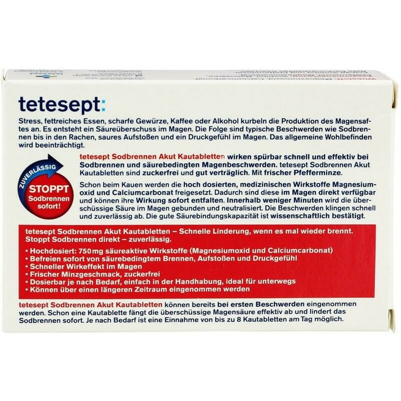 TETESEPT Sodbrennen Akut Kautabletten