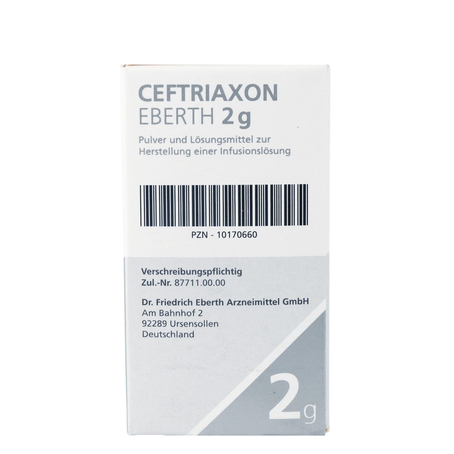 CEFTRIAXON Eberth 2 g Plv.u.LM z.Herst.e.Inf.-Lsg.