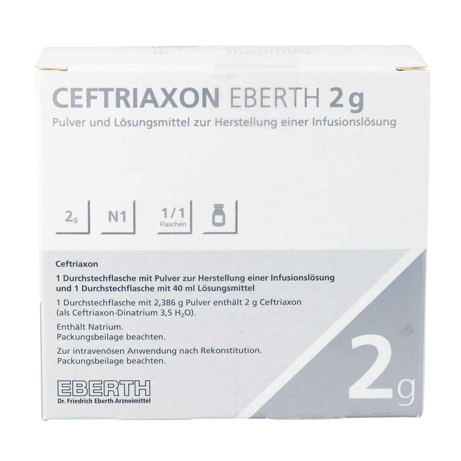 CEFTRIAXON Eberth 2 g Plv.u.LM z.Herst.e.Inf.-Lsg.