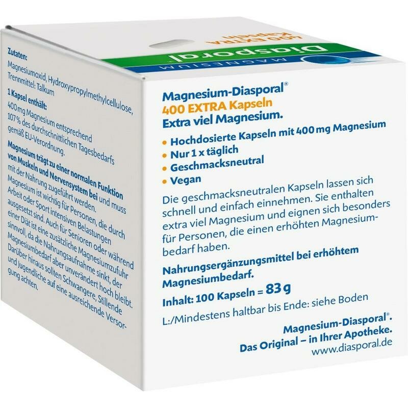 MAGNESIUM DIASPORAL 400 Extra Kapseln