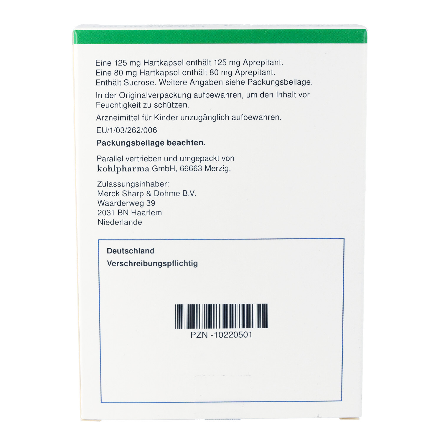 EMEND 125 mg/80 mg Hartkapseln