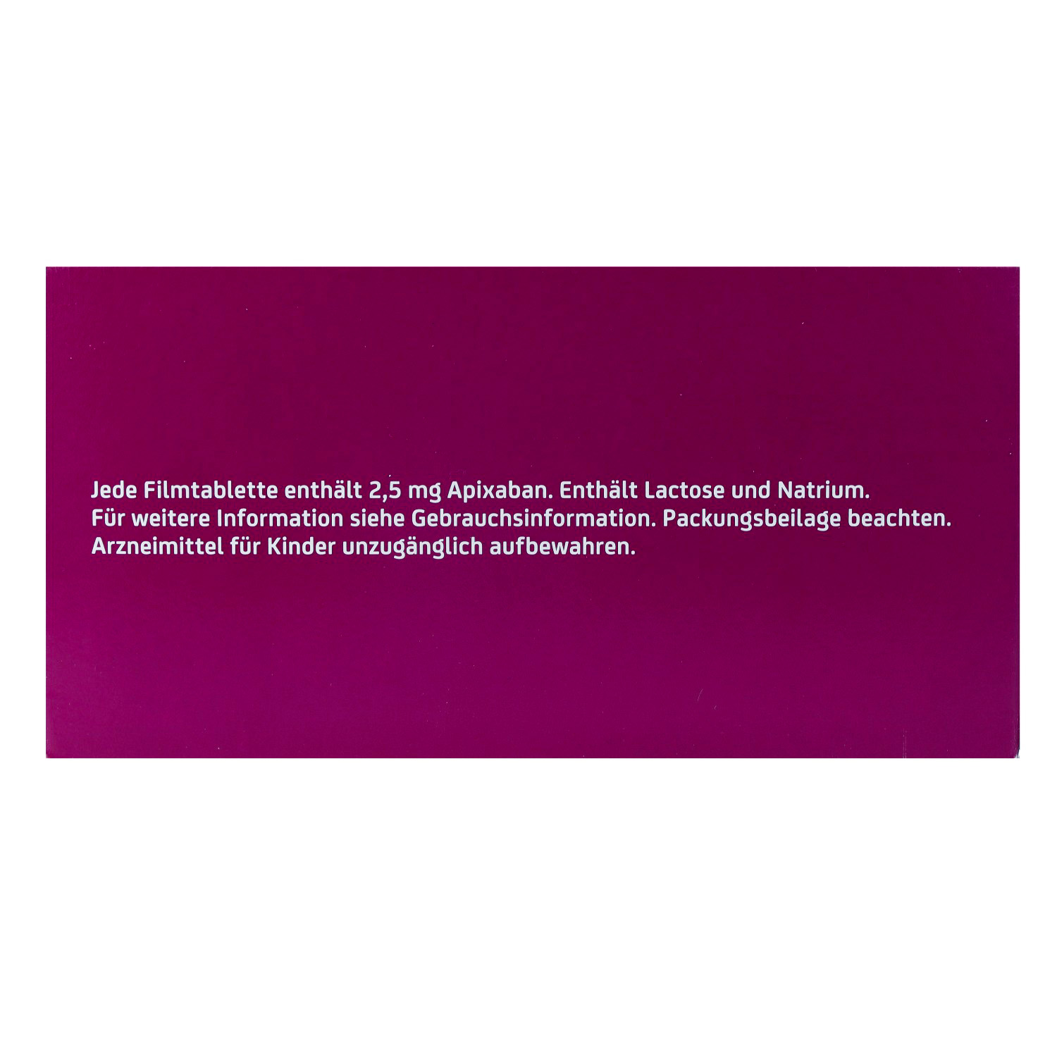 ELIQUIS 2,5 mg Filmtabletten