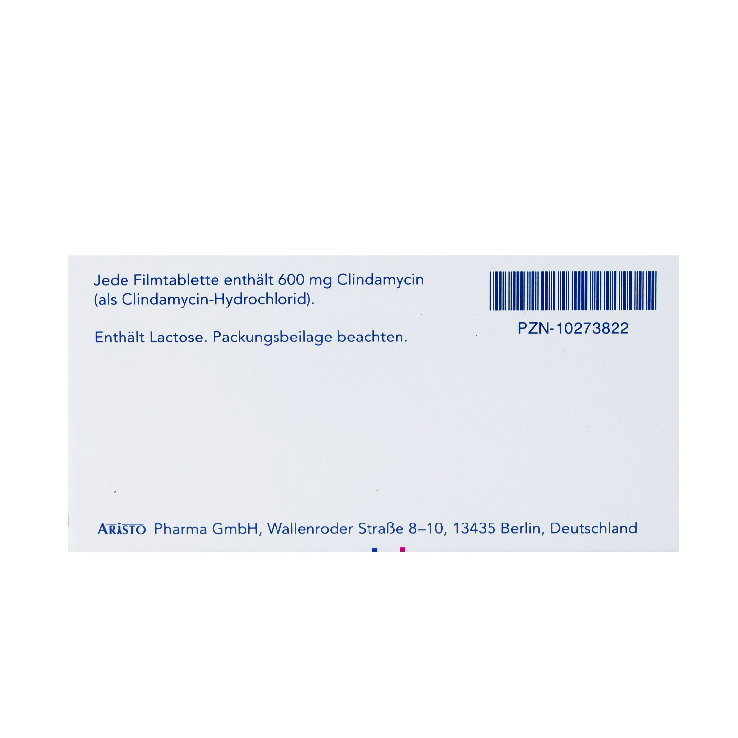 CLINDAMYCIN Aristo 600 mg Filmtabletten