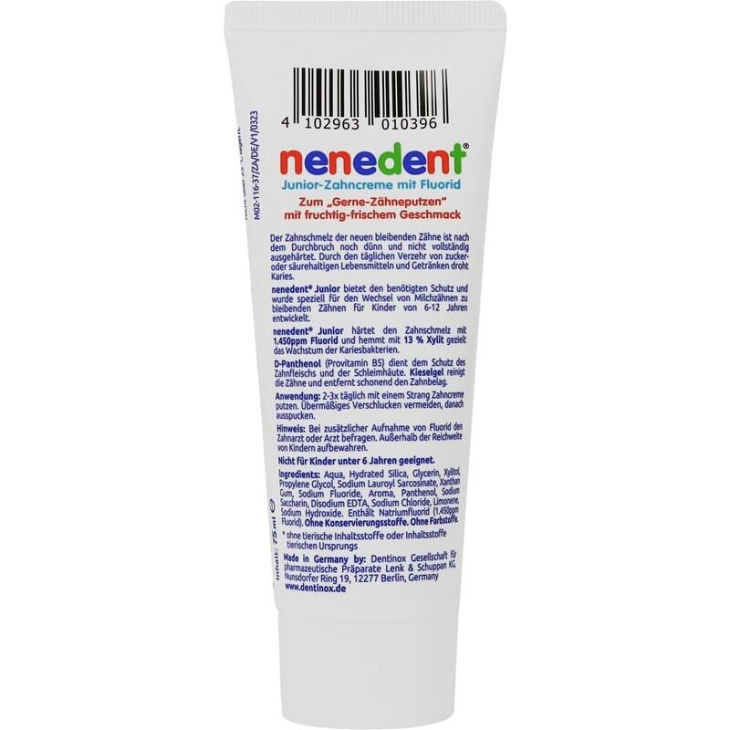NENEDENT Junior Zahncreme 6-12 Jahre