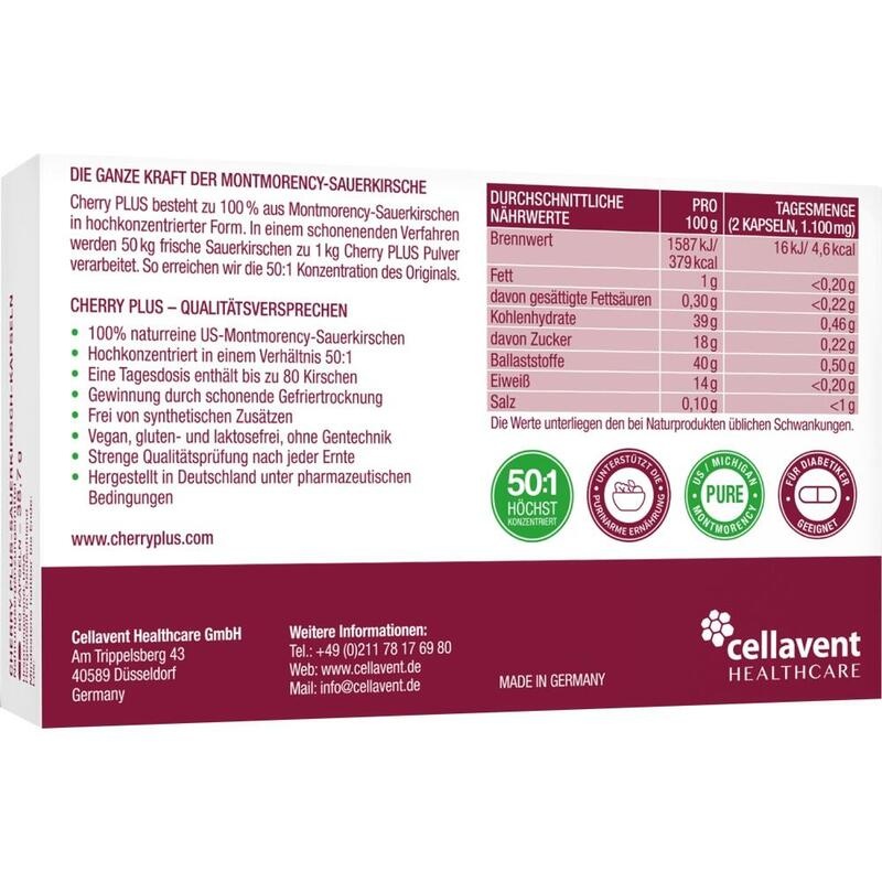 CHERRY PLUS Das Original Montmorency Sauerk.-Kaps.