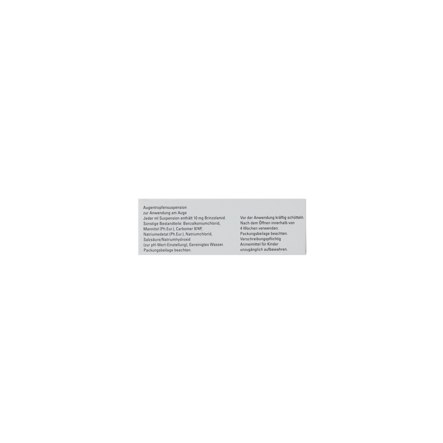 BRINZOLAMID-ratiopharm 10 mg/ml Augentropfensusp.