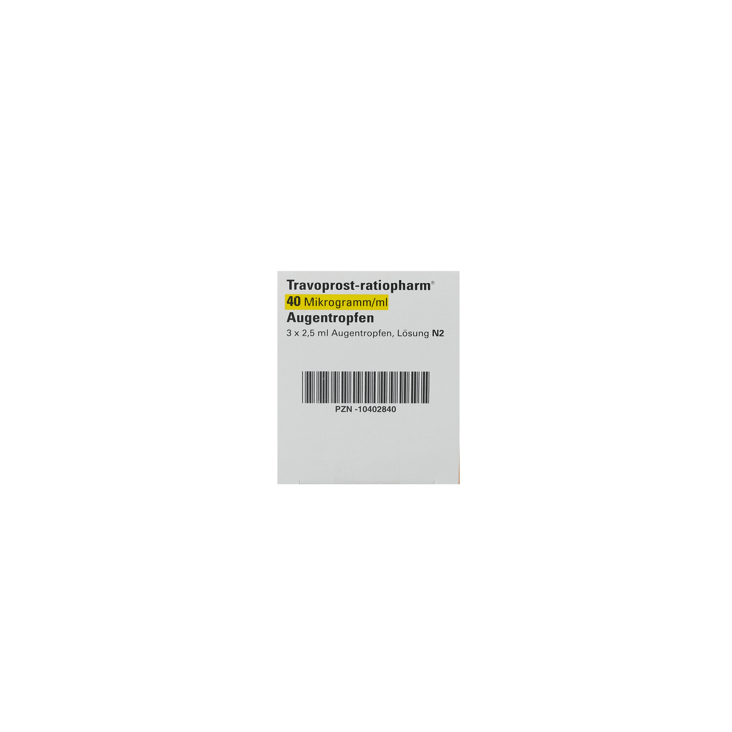 TRAVOPROST-ratiopharm 40 Mikrogramm/ml Augentr.