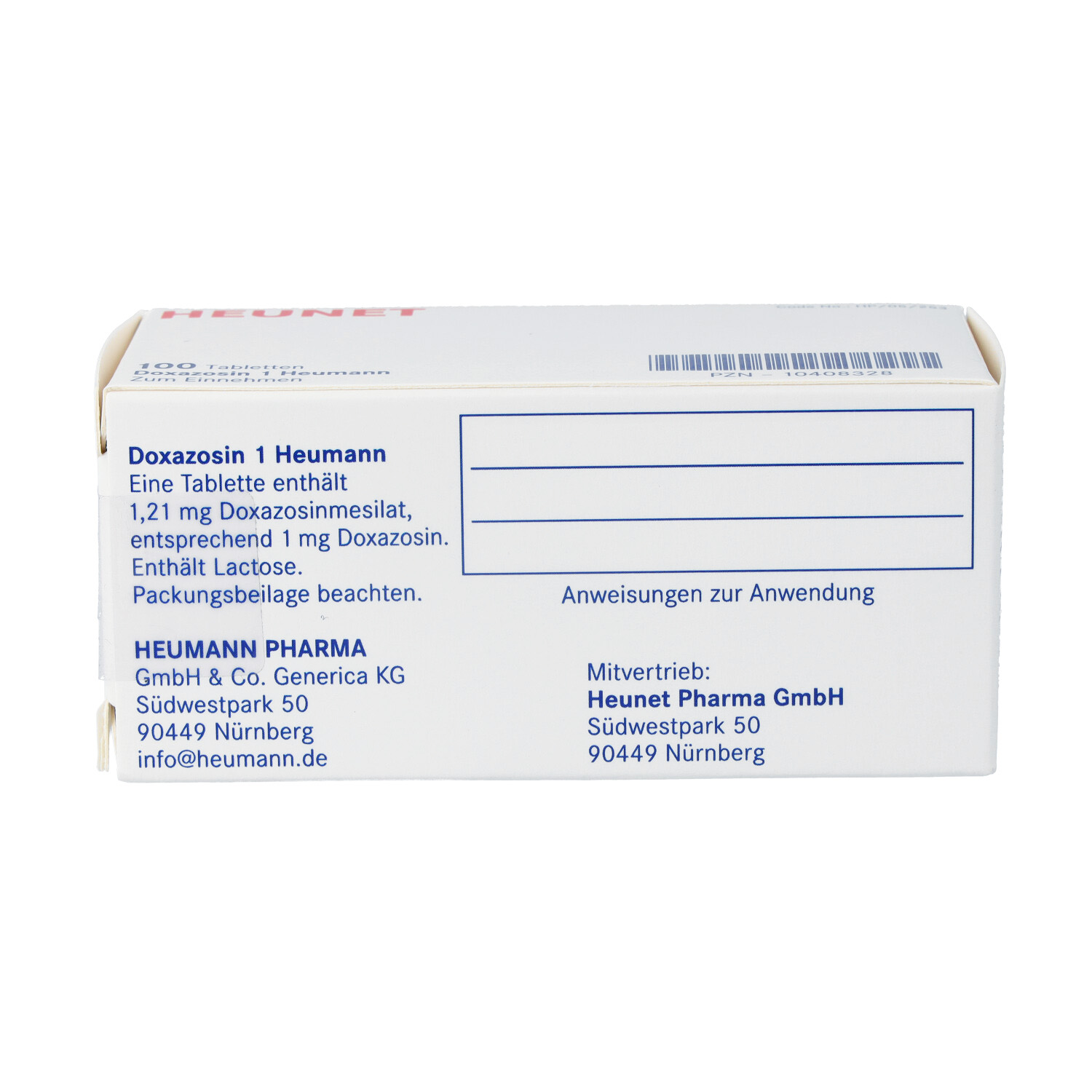 DOXAZOSIN 1 Heumann Tabl.Heunet