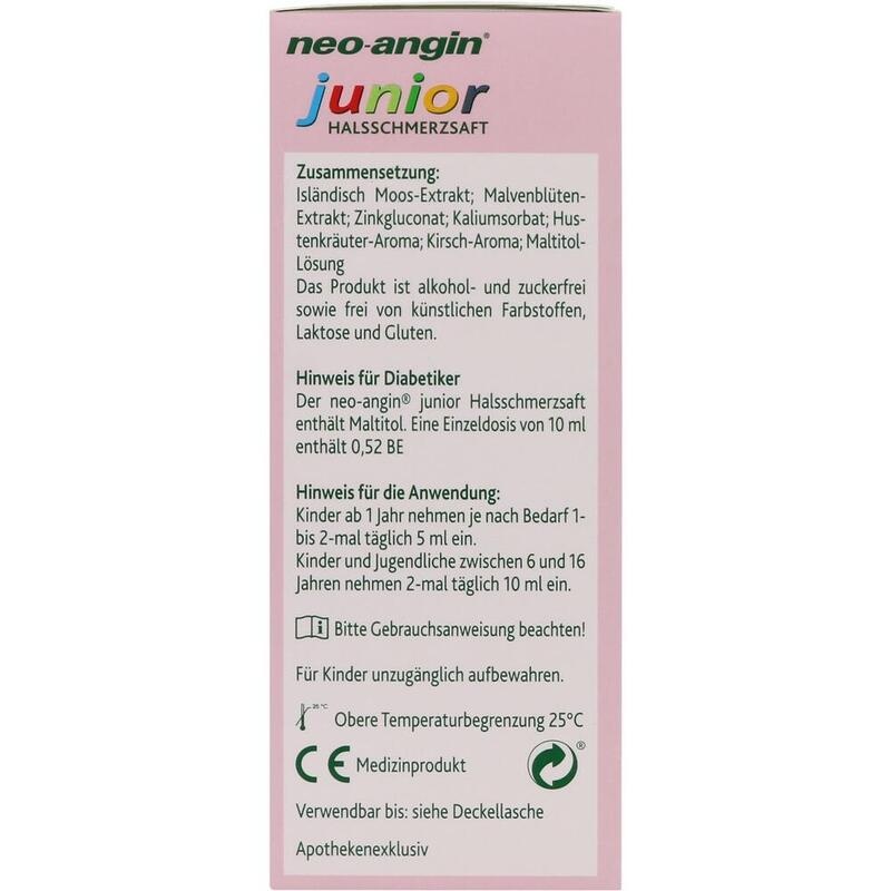 NEO-ANGIN junior Halsschmerzsaft