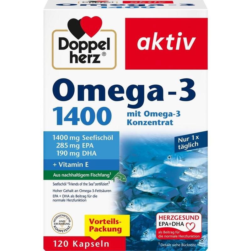 DOPPELHERZ Omega-3 1.400 Kapseln