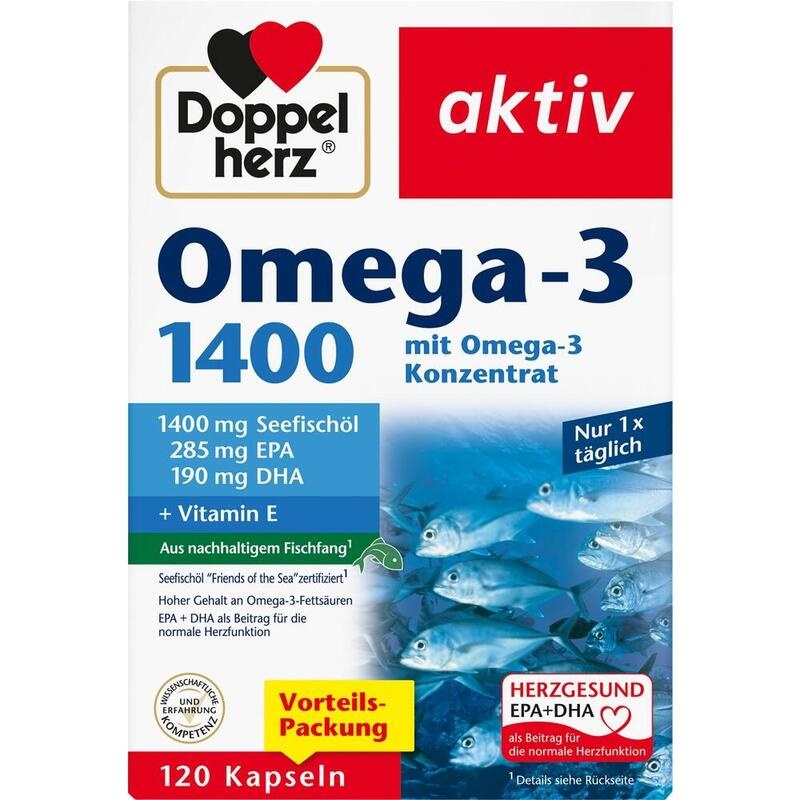 DOPPELHERZ Omega-3 1.400 Kapseln