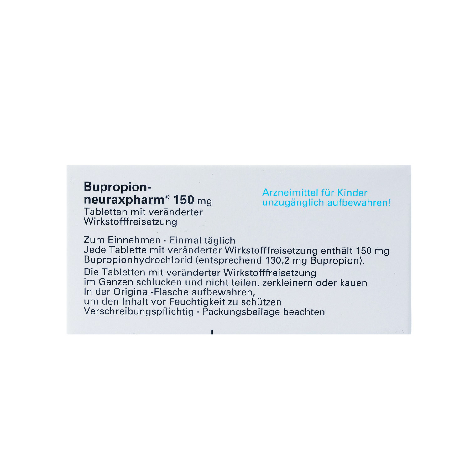 BUPROPION-neuraxpharm 150 mg Tab.verä.Wfrs.