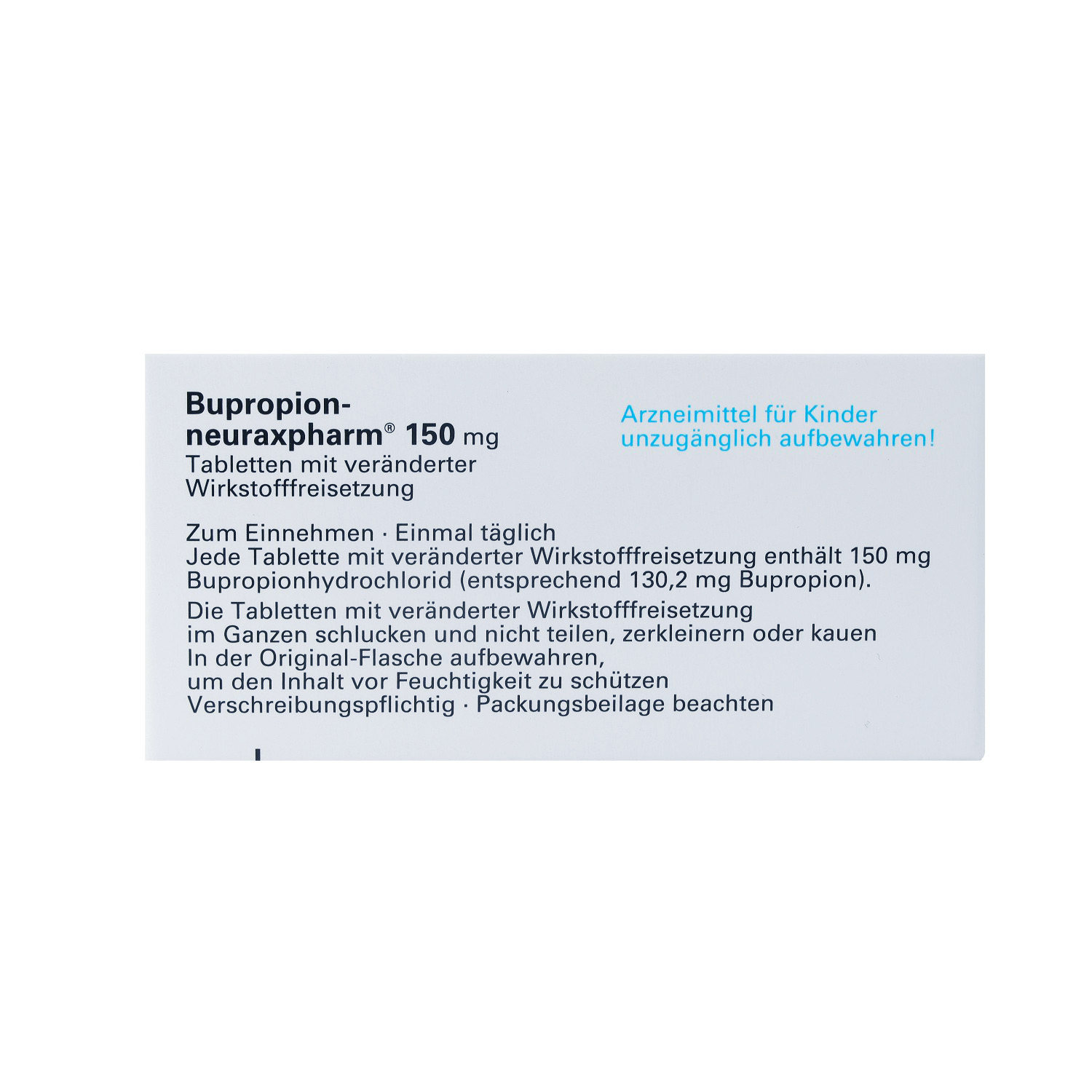 BUPROPION-neuraxpharm 150 mg Tab.verä.Wfrs.