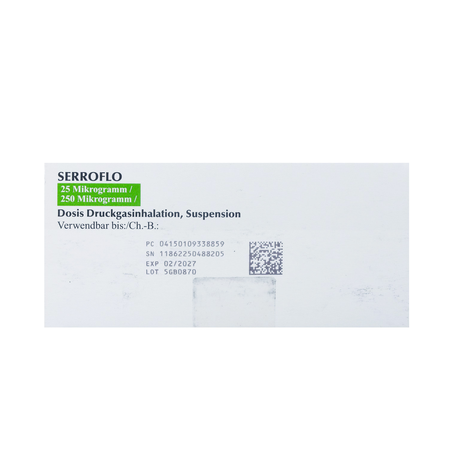 SERROFLO 25 μg/250 μg 3x120 Hub Dosieraerosol