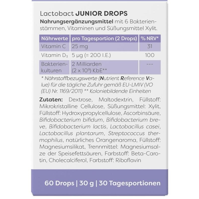 LACTOBACT Junior Drops Lutschtabletten