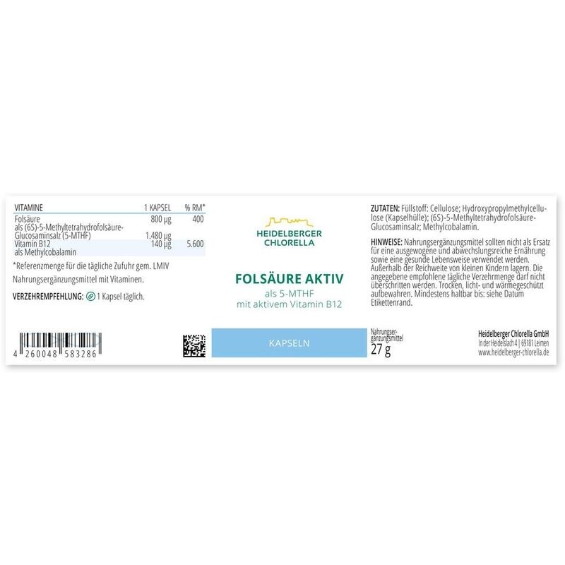 FOLSÄURE AKTIV plus Vitamin B12 aktiv Kapseln