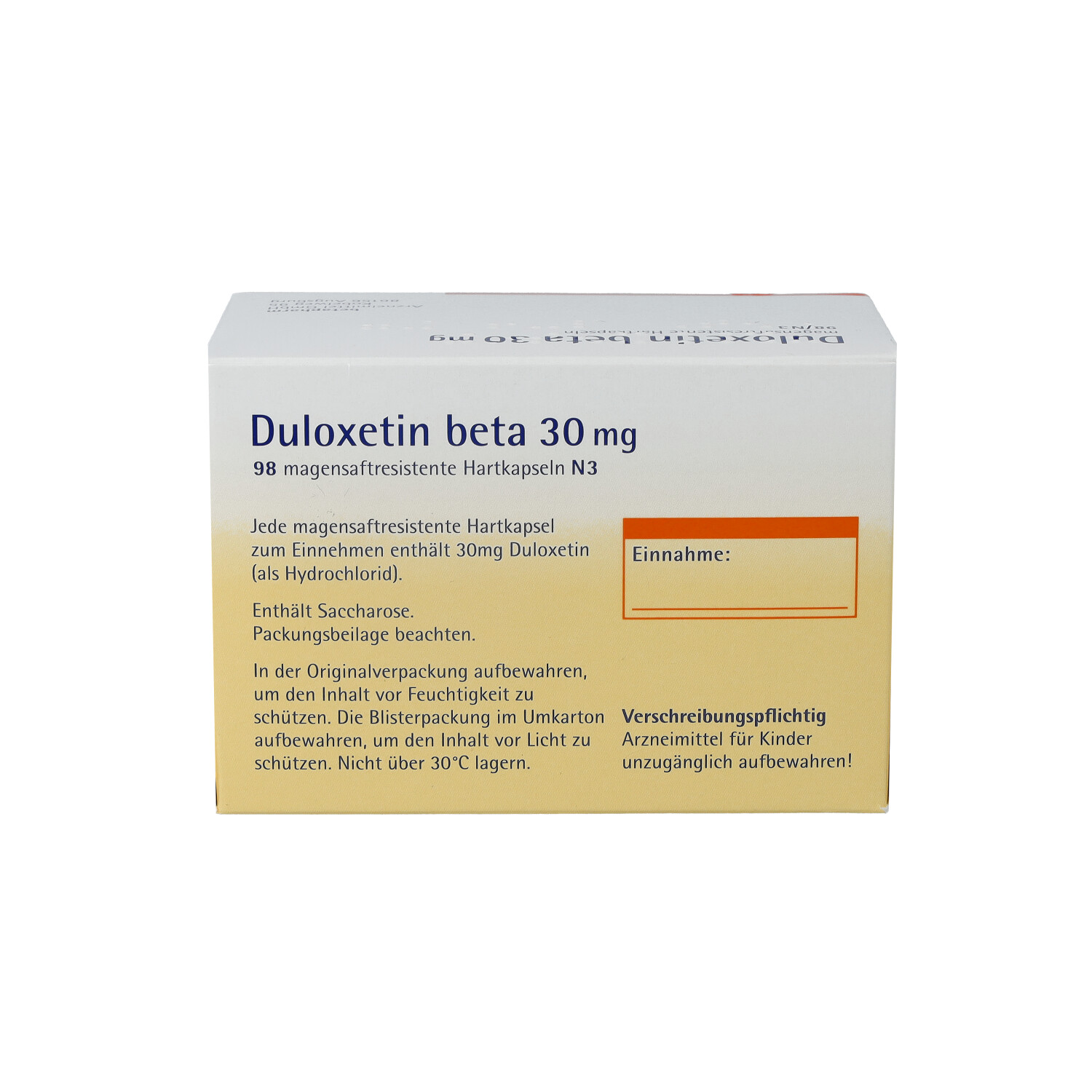 DULOXETIN beta 30 mg magensaftresistente Hartkaps.