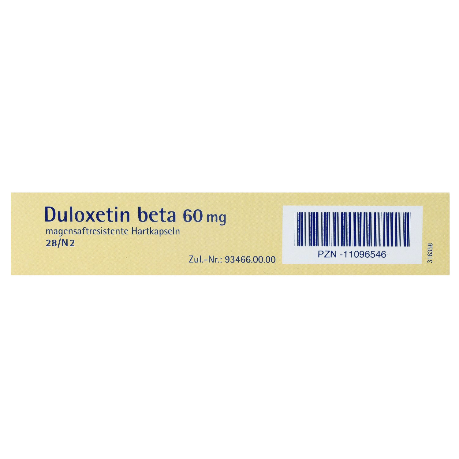 DULOXETIN beta 60 mg magensaftresistente Hartkaps.