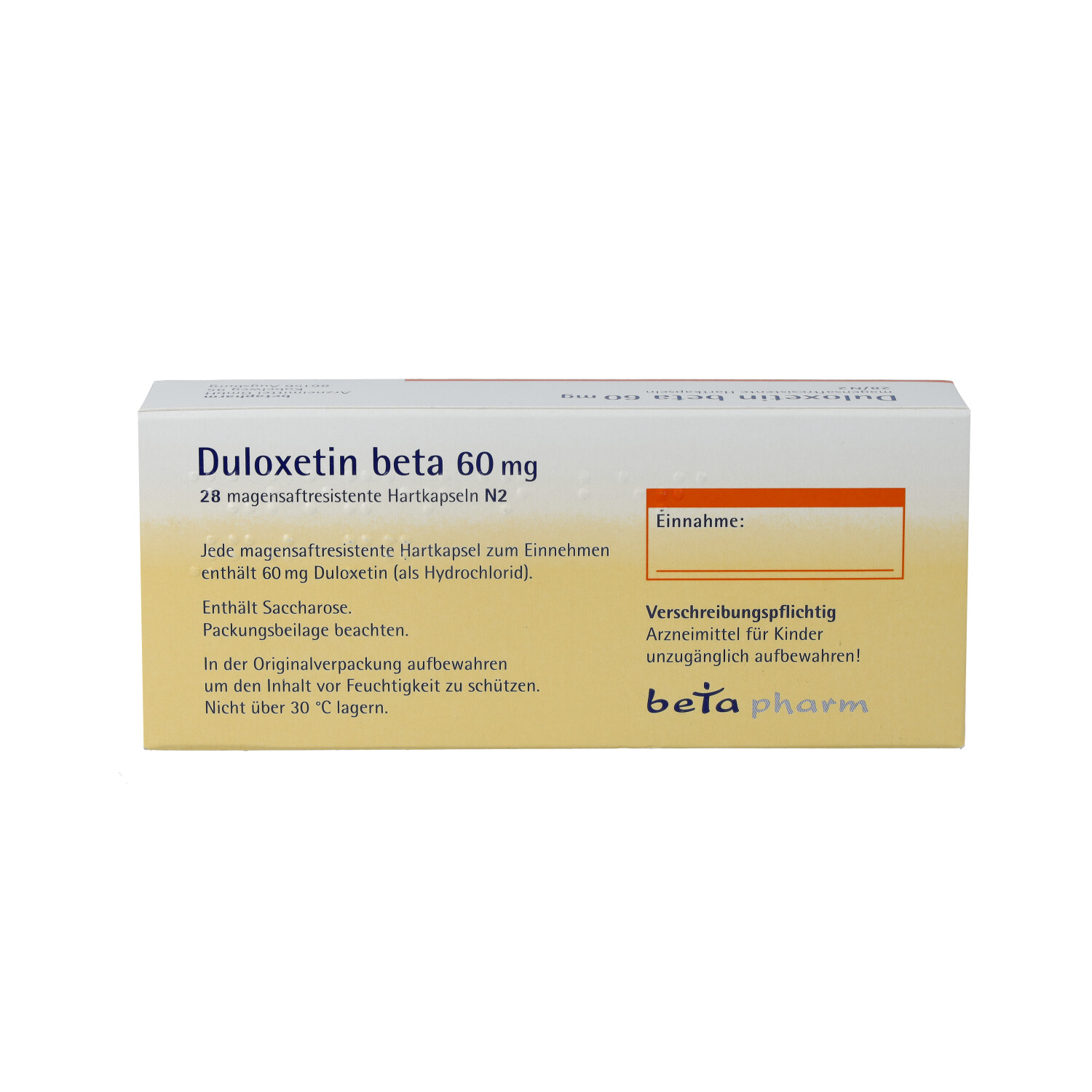 DULOXETIN beta 60 mg magensaftresistente Hartkaps.