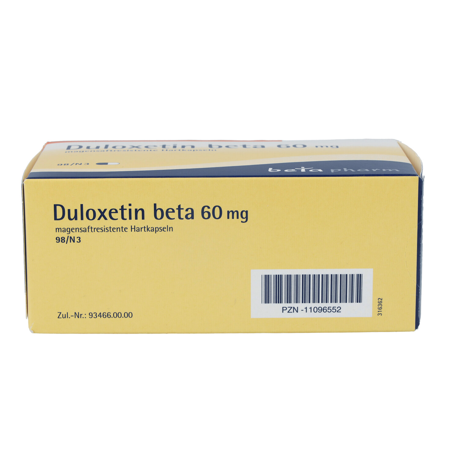 DULOXETIN beta 60 mg magensaftresistente Hartkaps.