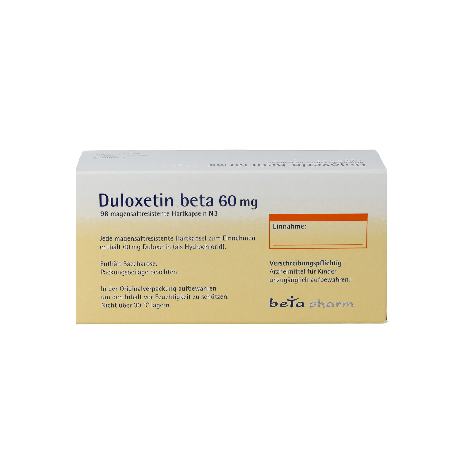DULOXETIN beta 60 mg magensaftresistente Hartkaps.