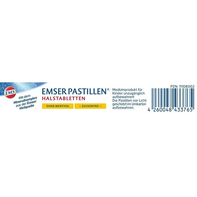 EMSER Pastillen ohne Menthol zuckerfrei