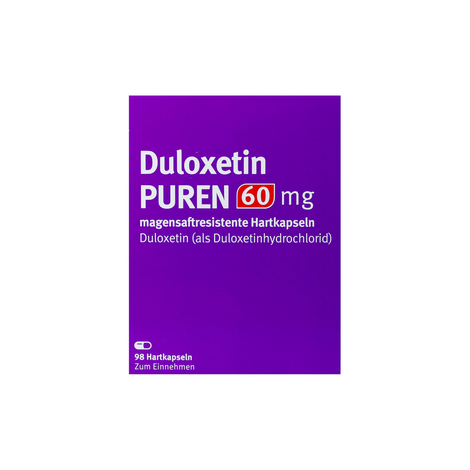 DULOXETIN PUREN 60 mg magensaftresist.Hartkapseln
