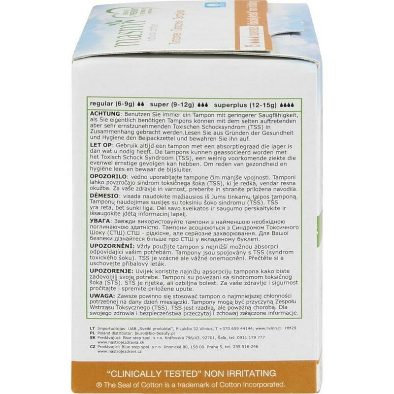 BIO TAMPONS Super Plus 100% Bio-Baumwolle MASMI