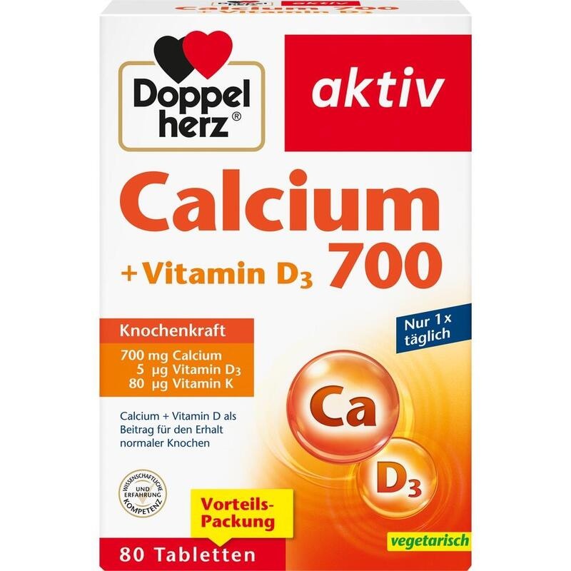 DOPPELHERZ Calcium 700+Vitamin D3 Tabletten