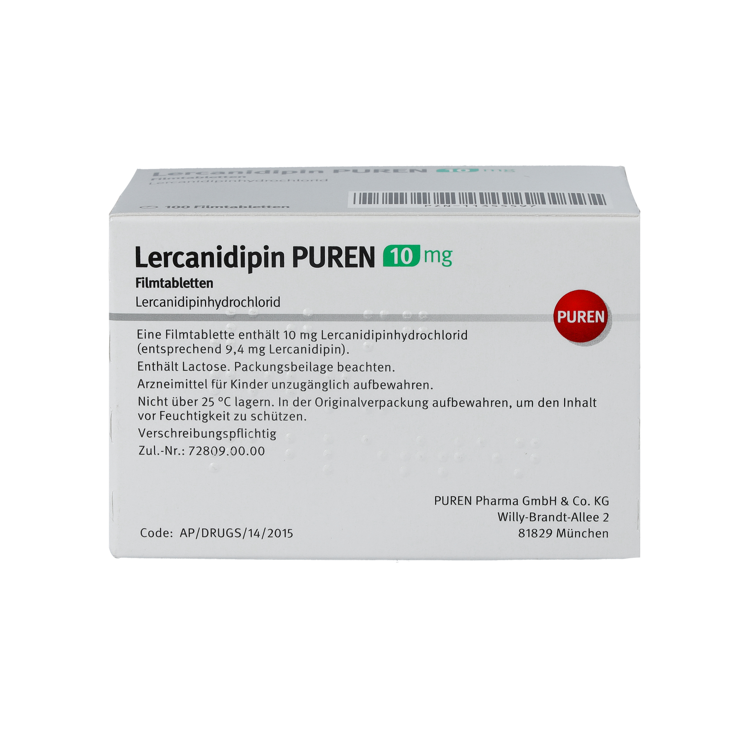 LERCANIDIPIN Puren 10 mg Filmtabletten