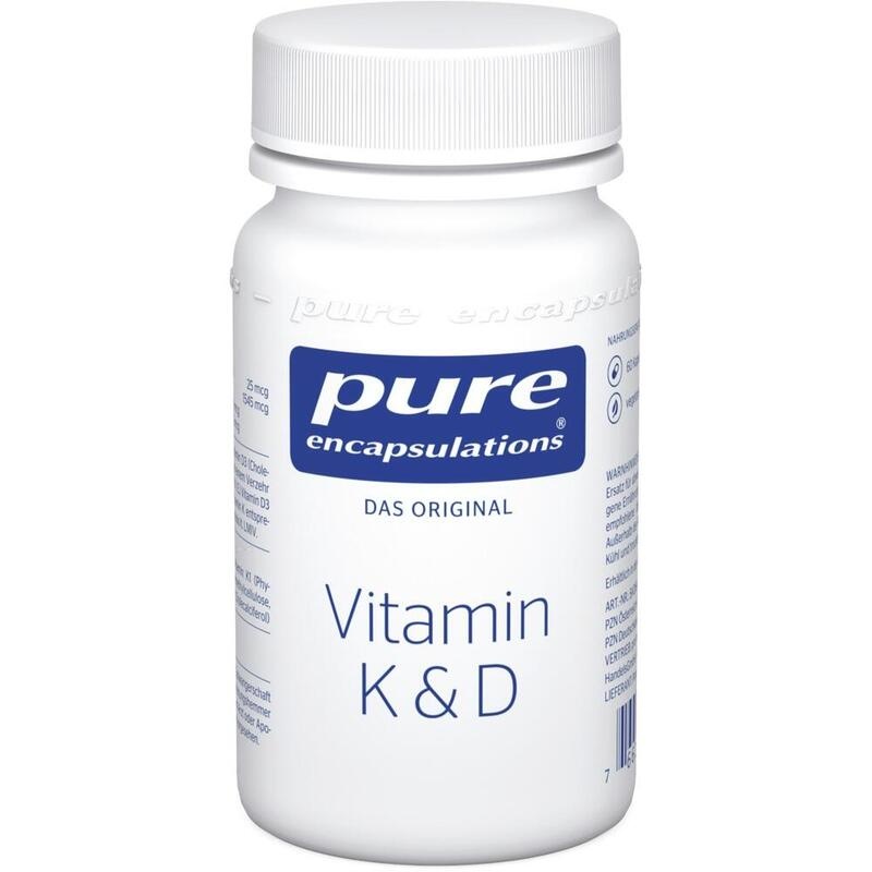 PURE ENCAPSULATIONS Vitamin K & D Kapseln