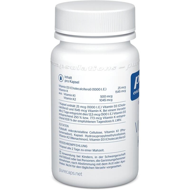PURE ENCAPSULATIONS Vitamin K & D Kapseln