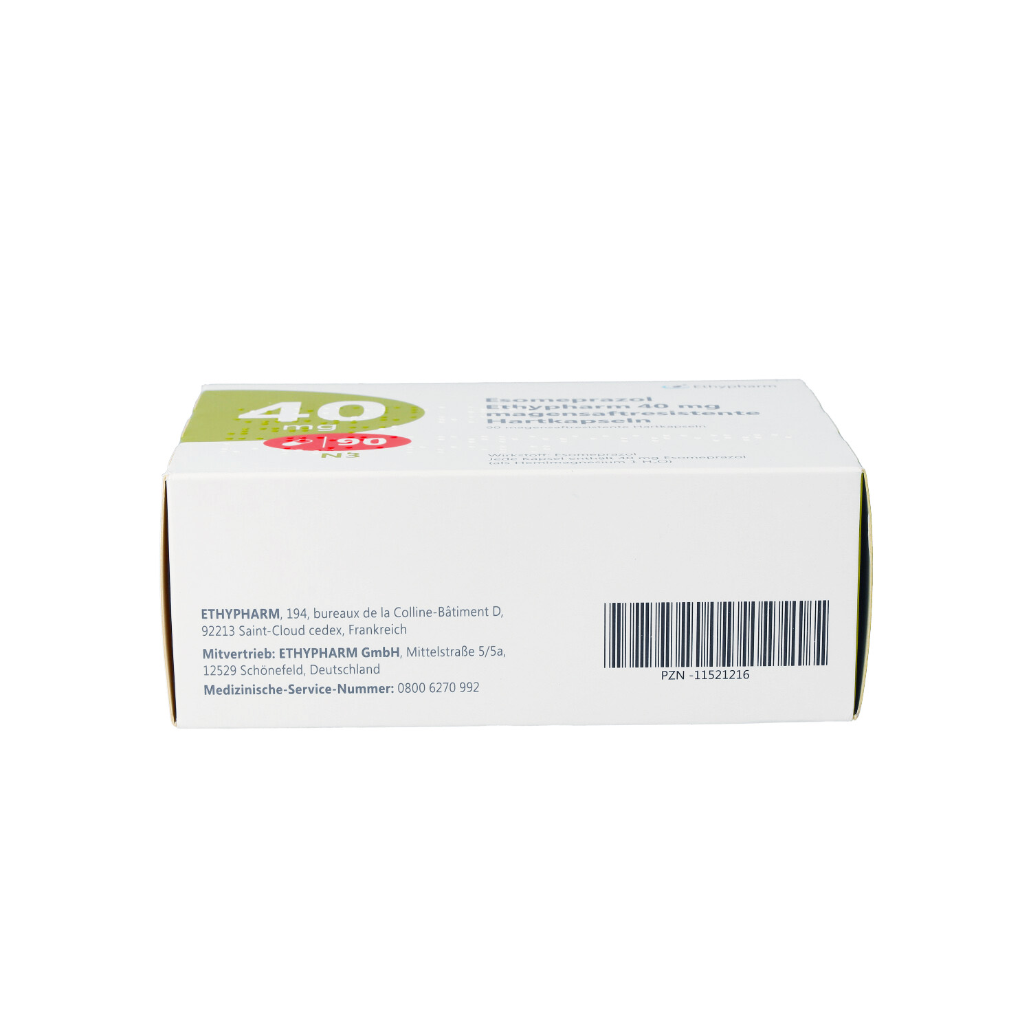 ESOMEPRAZOL Ethypharm 40 mg magensaftres.Hartkaps.