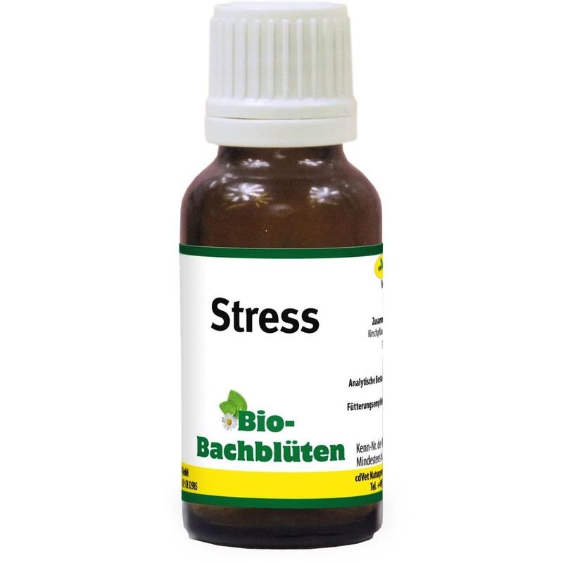 BIO BACHBLÜTEN Stress Tropfen f.Hund/Katze/Pferd