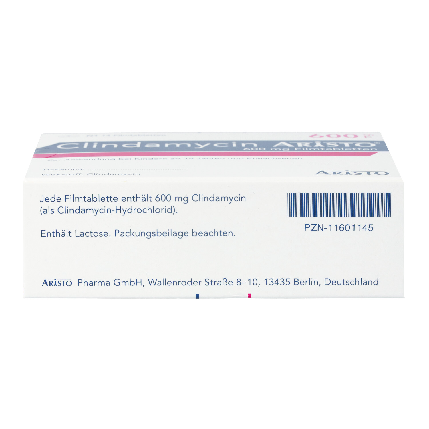 CLINDAMYCIN Aristo 600 mg Filmtabletten