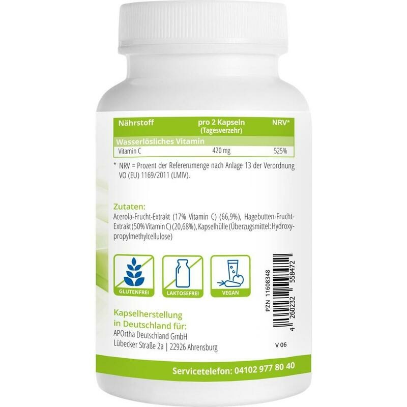 APORTHA natürliches Vitamin C vegetarisch Kapseln