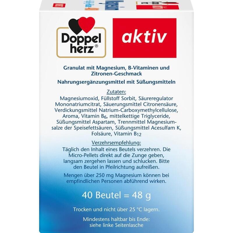 DOPPELHERZ Magnesium+B Vitamine DIRECT Pellets