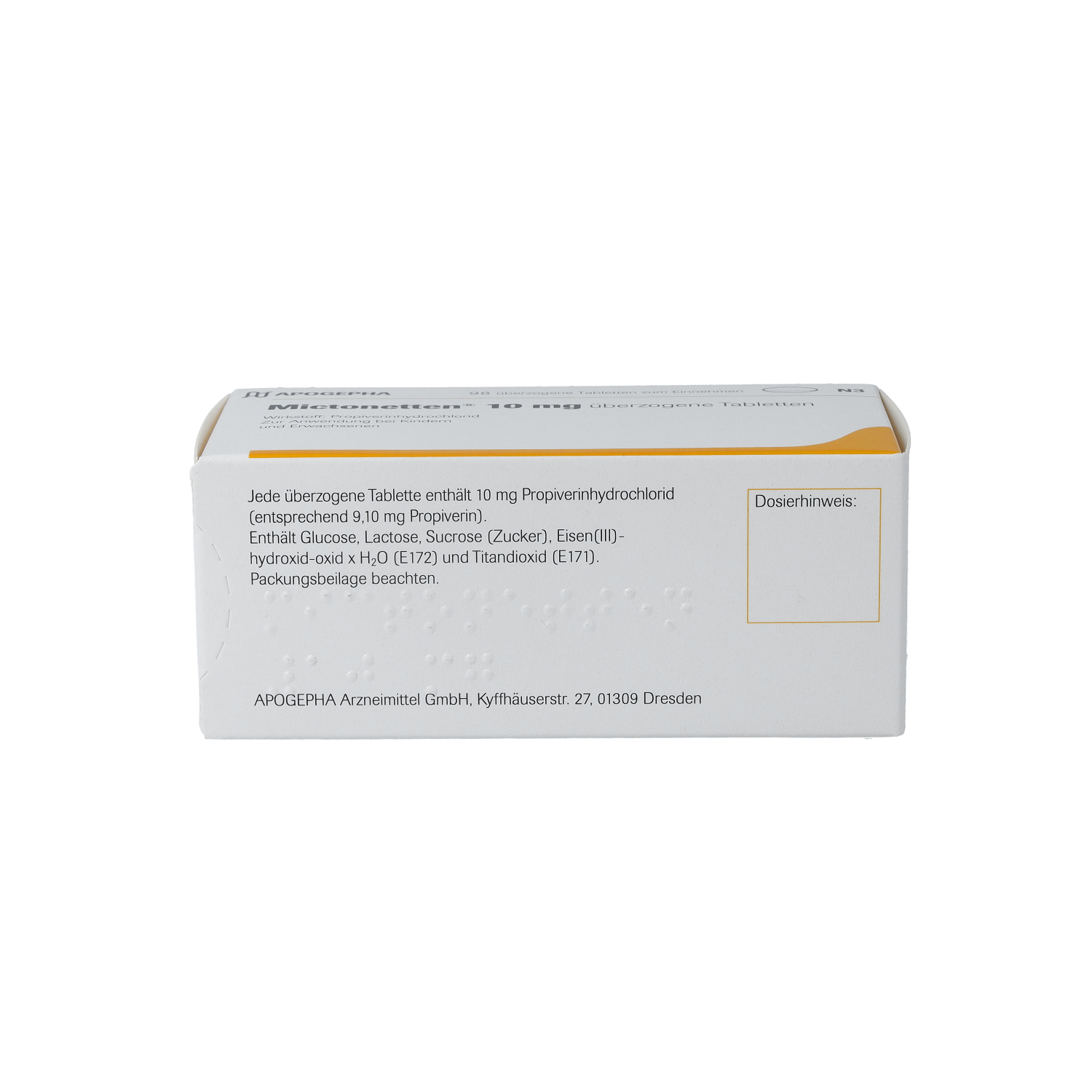 MICTONETTEN 10 mg überzogene Tabletten